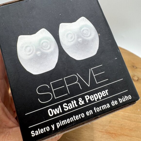 The Cellar Macys NIB Owl white salt and pepper shakers gift present holiday fall - Picture 3 of 8